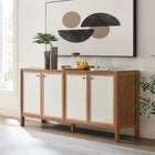 Modway Capri 65" Wood Grain Sideboard Storage Cabinet