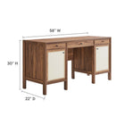 Modway Capri 58" Wood Grain Office Desk