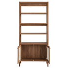 Modway Capri 4-Shelf Wood Grain Bookcase