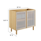 Modway Calla 36" Perforated Metal Bathroom Vanity Cabinet (Sink Basin Not Included)