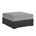 Modway Tahoe Outdoor Patio Powder-Coated Aluminum Ottoman  