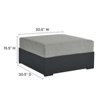 Modway Tahoe Outdoor Patio Powder-Coated Aluminum Ottoman