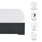 Modway Tahoe Outdoor Patio Powder-Coated Aluminum Ottoman
