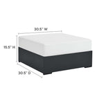 Modway Tahoe Outdoor Patio Powder-Coated Aluminum Ottoman