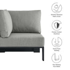 Modway Tahoe Outdoor Patio Powder-Coated Aluminum Modular Corner Chair