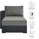 Modway Tahoe Outdoor Patio Powder-Coated Aluminum Modular Left-Facing Chaise Lounge
