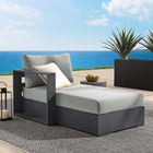 Modway Tahoe Outdoor Patio Powder-Coated Aluminum Modular Left-Facing Chaise Lounge