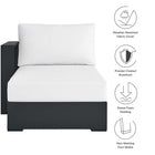 Modway Tahoe Outdoor Patio Powder-Coated Aluminum Modular Left-Facing Chaise Lounge
