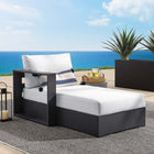 Modway Tahoe Outdoor Patio Powder-Coated Aluminum Modular Left-Facing Chaise Lounge