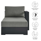 Modway Tahoe Outdoor Patio Powder-Coated Aluminum Modular Right-Facing Chaise Lounge