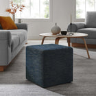 Modway Callum 17" Square Woven Heathered Fabric Upholstered Ottoman
