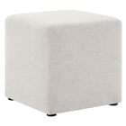 Modway Callum 17" Square Woven Heathered Fabric Upholstered Ottoman  