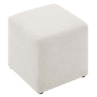 Modway Callum 17" Square Woven Heathered Fabric Upholstered Ottoman