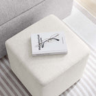 Modway Callum 17" Square Woven Heathered Fabric Upholstered Ottoman