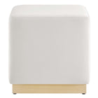 Modway Tilden 17" Square Performance Velvet Upholstered Ottoman