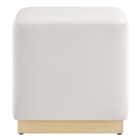 Modway Tilden 17" Square Performance Velvet Upholstered Ottoman  