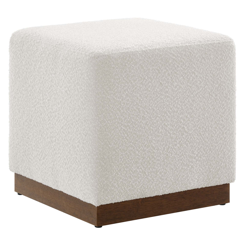 Modway Tilden 17" Square Boucle Upholstered Ottoman  