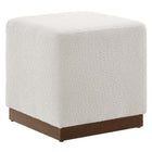 Modway Tilden 17" Square Boucle Upholstered Ottoman  