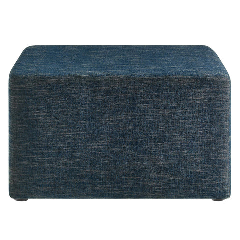 Modway Callum Large 28" Square Woven Heathered Fabric Upholstered Ottoman  