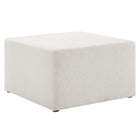 Modway Callum Large 28" Square Woven Heathered Fabric Upholstered Ottoman  