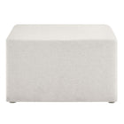 Modway Callum Large 28" Square Woven Heathered Fabric Upholstered Ottoman