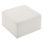 Modway Callum Large 28" Square Woven Heathered Fabric Upholstered Ottoman