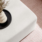 Modway Callum Large 28" Square Woven Heathered Fabric Upholstered Ottoman