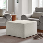 Modway Callum Large 28" Square Woven Heathered Fabric Upholstered Ottoman