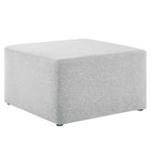 Modway Callum Large 28" Square Woven Heathered Fabric Upholstered Ottoman  