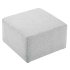 Modway Callum Large 28" Square Woven Heathered Fabric Upholstered Ottoman