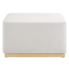 Modway Tilden Large 28" Square Performance Velvet Upholstered Ottoman