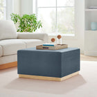 Modway Tilden Large 28" Square Performance Velvet Upholstered Ottoman