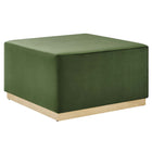 Modway Tilden Large 28" Square Performance Velvet Upholstered Ottoman  