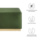 Modway Tilden Large 28" Square Performance Velvet Upholstered Ottoman