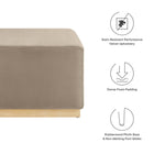 Modway Tilden Large 28" Square Performance Velvet Upholstered Ottoman
