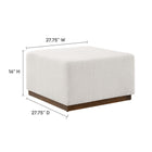 Modway Tilden Large 28" Square Boucle Upholstered Ottoman