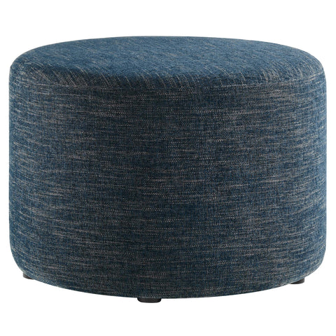 Modway Callum Large 23" Round Woven Heathered Fabric Upholstered Ottoman  