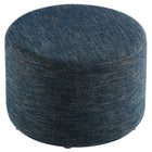 Modway Callum Large 23" Round Woven Heathered Fabric Upholstered Ottoman