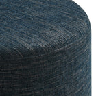 Modway Callum Large 23" Round Woven Heathered Fabric Upholstered Ottoman