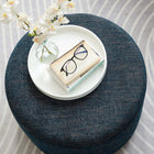 Modway Callum Large 23" Round Woven Heathered Fabric Upholstered Ottoman