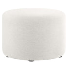 Modway Callum Large 23" Round Woven Heathered Fabric Upholstered Ottoman  