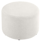 Modway Callum Large 23" Round Woven Heathered Fabric Upholstered Ottoman