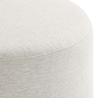 Modway Callum Large 23" Round Woven Heathered Fabric Upholstered Ottoman