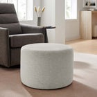 Modway Callum Large 23" Round Woven Heathered Fabric Upholstered Ottoman