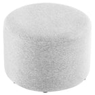 Modway Callum Large 23" Round Woven Heathered Fabric Upholstered Ottoman