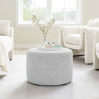 Modway Callum Large 23" Round Woven Heathered Fabric Upholstered Ottoman