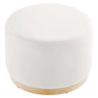 Modway Tilden Large 23" Round Performance Velvet Upholstered Ottoman