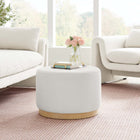 Modway Tilden Large 23" Round Performance Velvet Upholstered Ottoman