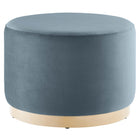 Modway Tilden Large 23" Round Performance Velvet Upholstered Ottoman  