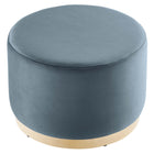 Modway Tilden Large 23" Round Performance Velvet Upholstered Ottoman